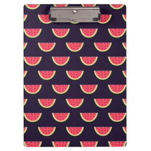 Neon Watermelon on Purple Pattern Clipboard