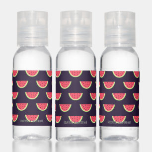 Neon Watermelon on Purple Pattern Hand Sanitizer