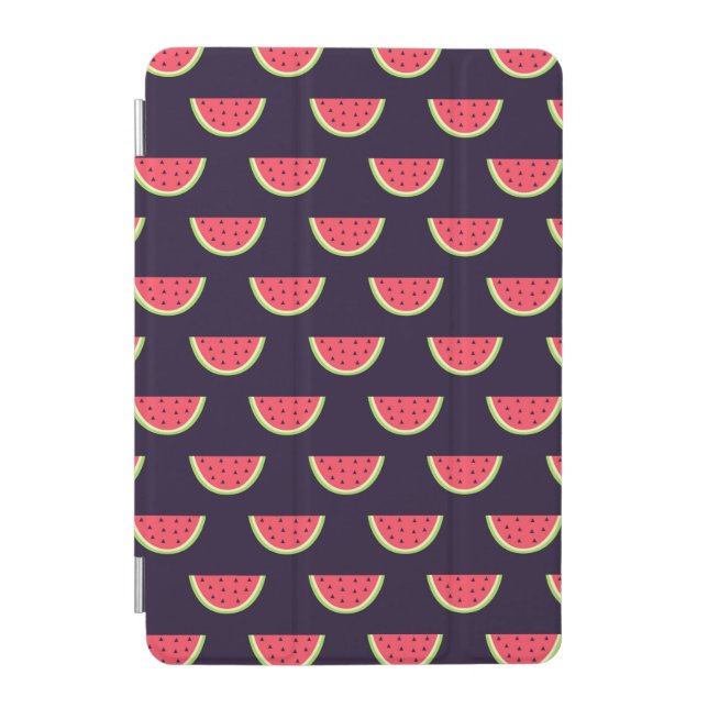 Neon Watermelon on Purple Pattern iPad Mini Cover (Front)