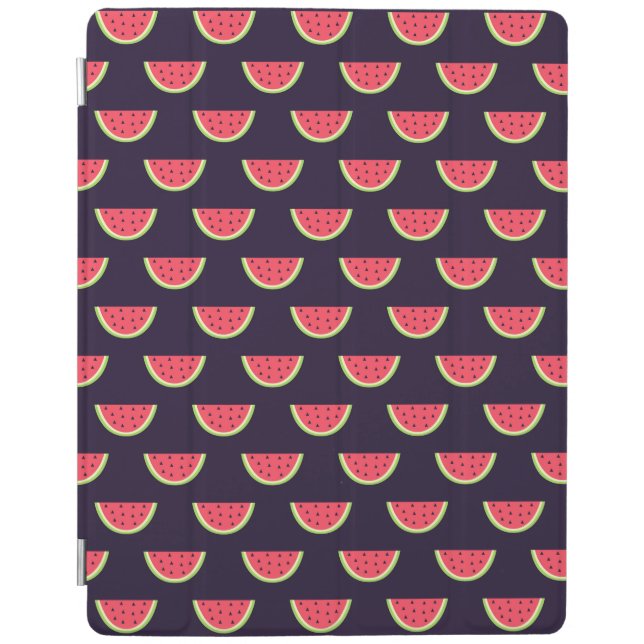 Neon Watermelon on Purple Pattern iPad Smart Cover (Front)