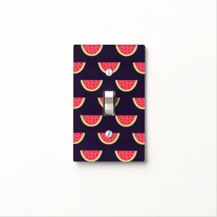 Neon Watermelon on Purple Pattern Light Switch Cover