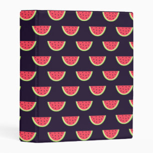 Neon Watermelon on Purple Pattern Mini Binder