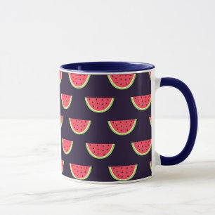 Neon Watermelon on Purple Pattern Mug