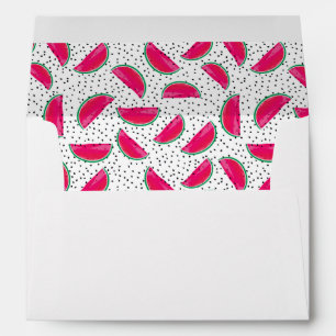 Neon Watermelon on Seeds Pattern Envelope