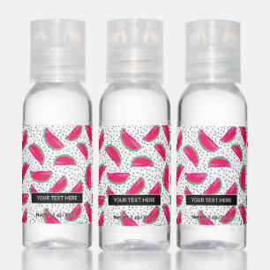 Neon Watermelon on Seeds Pattern Hand Sanitizer