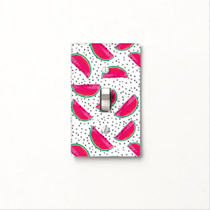 Neon Watermelon on Seeds Pattern Light Switch Cover