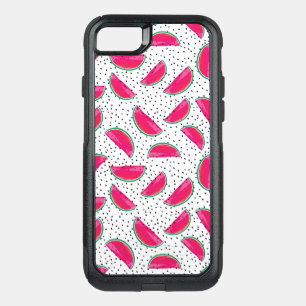 Neon Watermelon on Seeds Pattern OtterBox Commuter iPhone SE/8/7 Case