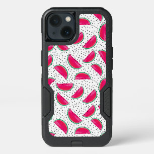 Neon Watermelon on Seeds Pattern iPhone 13 Case