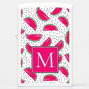 Neon Watermelon on Seeds Pattern Zippo Lighter