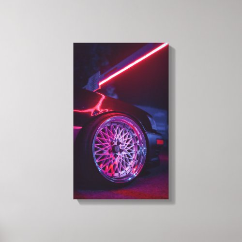 Neon Wheels Canvas Print