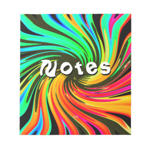 Neon Whirlpool Galaxy Notepad