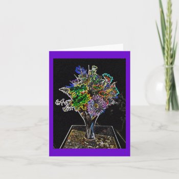 Neon Wildflowers Note Card by DesireeGriffiths at Zazzle
