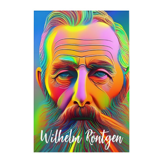 Neon Wilhelm Röntgen Acrylic Print (Front)