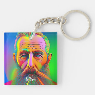 Neon Wilhelm Röntgen Keychain