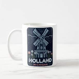 Neon Windmill Holland Michigan Coffee Mug