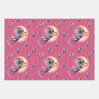 Neon Witch, Rustic Country Pumpkins, Candy Corn,  Wrapping Paper Sheets