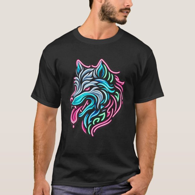Neon Wolf  T-Shirt (Front)