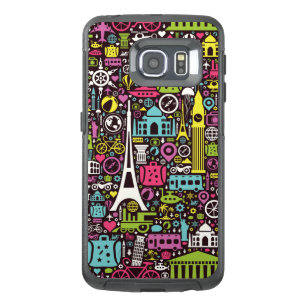 Neon World Icons Pattern OtterBox Samsung Galaxy S6 Edge Case