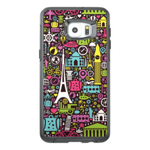 Neon World Icons Pattern OtterBox Samsung Galaxy S6 Edge Plus Case