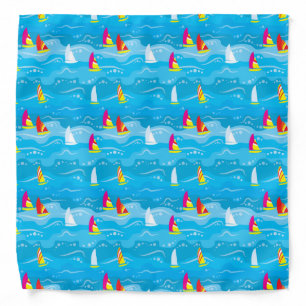 Neon Yacht Pattern Bandana