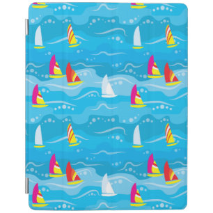 Neon Yacht Pattern iPad Smart Cover