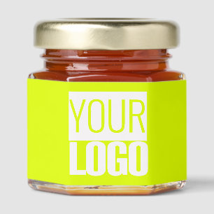 neon yellow - add logo honey jar favors