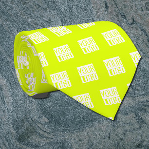  neon  yellow  - add logo neck tie