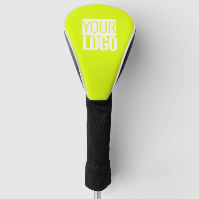 neon  yellow -add your logo golf head cover (Front)