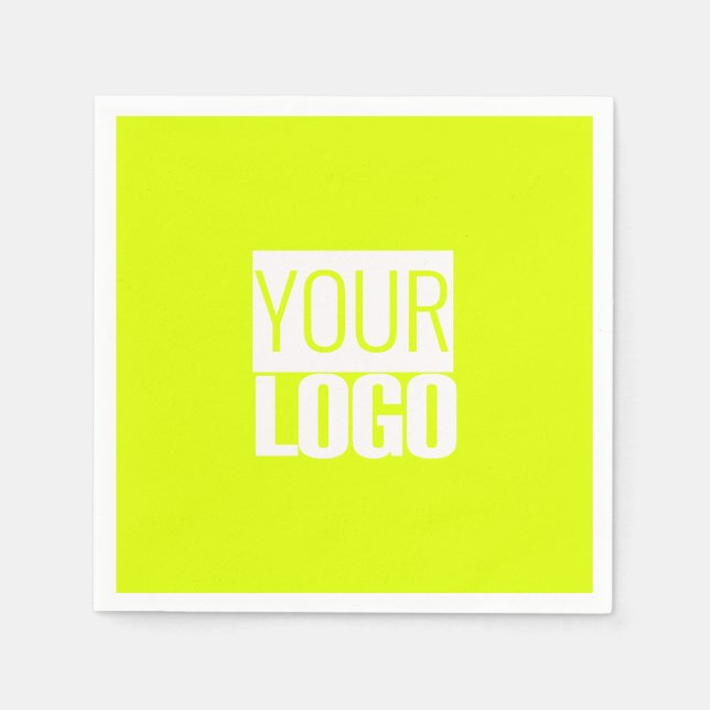  Neon yellow - add your  logo  Napkins (Front)