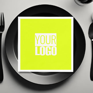 Neon yellow - add your logo Napkins