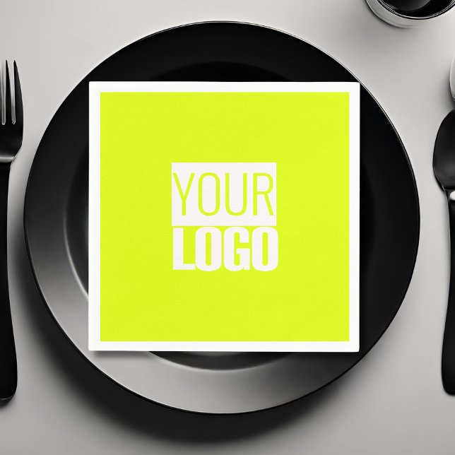  Neon yellow  - add your  logo   Napkins (Creator Uploaded)