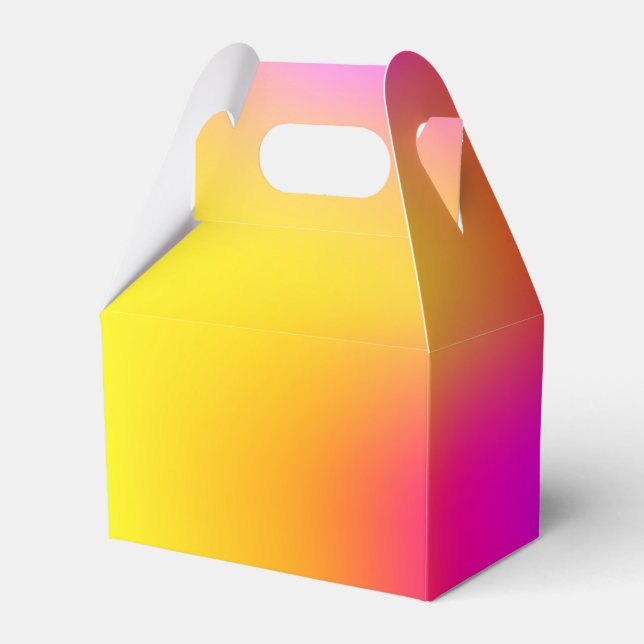 Neon Yellow and Pink Favor Boxes (Back Side)