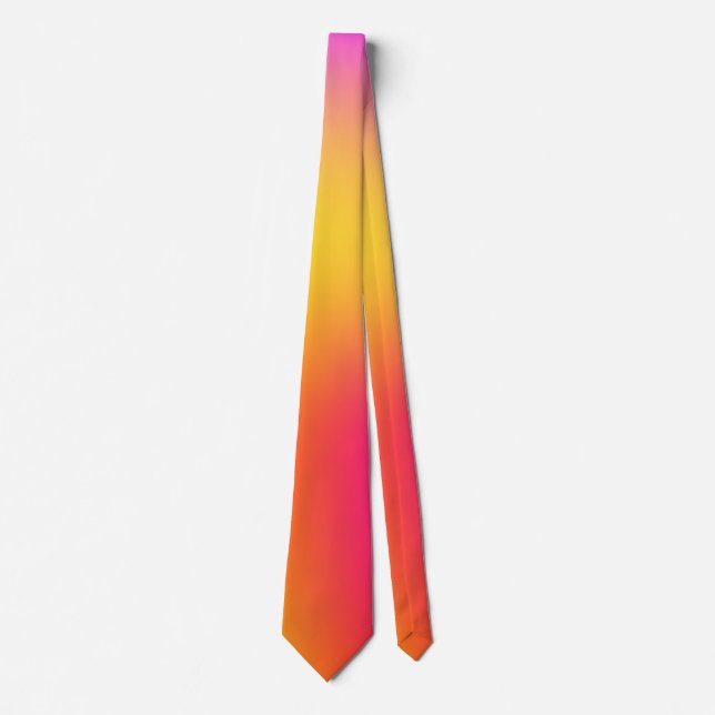 Neon Yellow and Pink Neck Tie (Front)