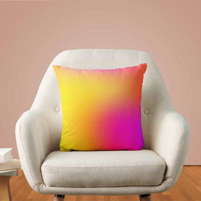 Neon Yellow and Pink  Throw Pillow (Creator Uploaded)