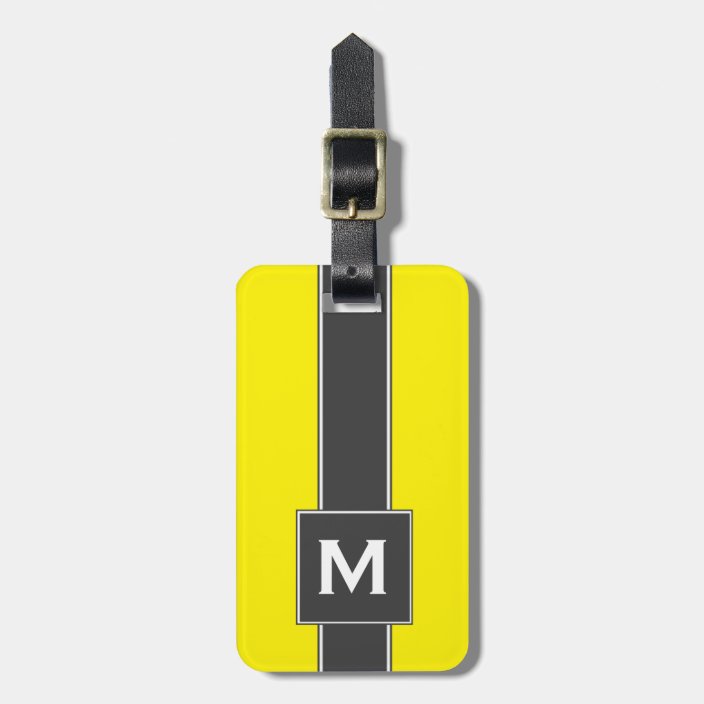 monogram luggage tag