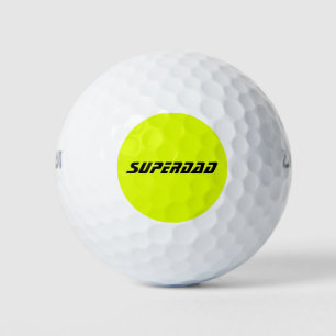 Neon Yellow Elegant Name Color Dad Bright Golf Balls