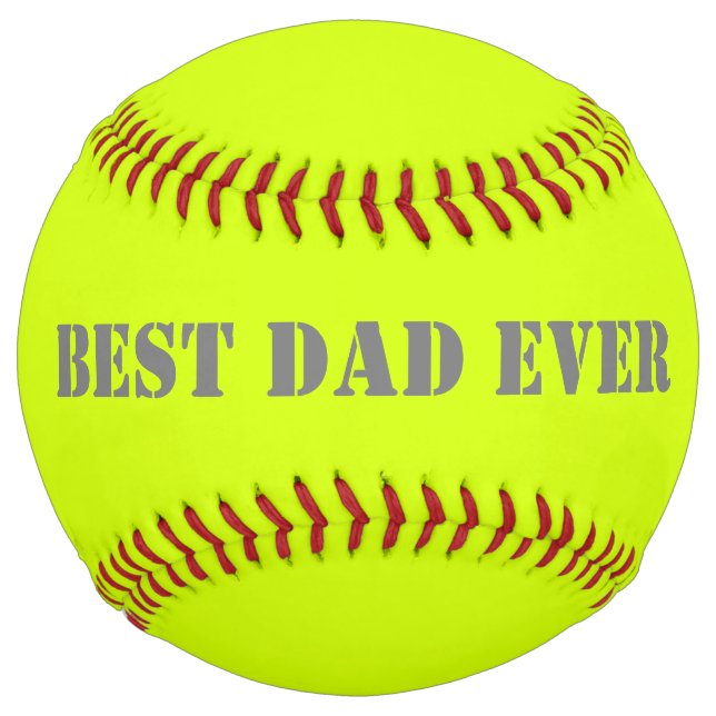Neon Yellow Elegant Name Color Dad Bright Softball (Front)