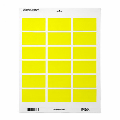 Neon yellow hex code FFFF01  Label