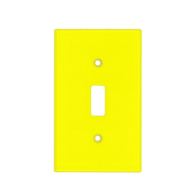 Neon yellow hex code FFFF01   Light Switch Cover (Front)