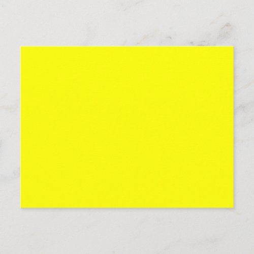Neon yellow hex code FFFF01 Postcard
