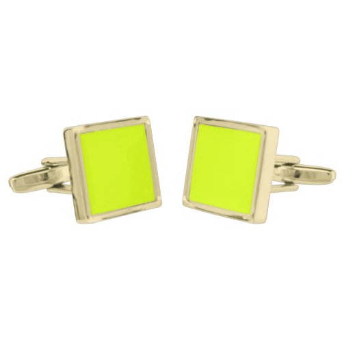 Neon Yellow High Visibility Chartreuse Cufflinks