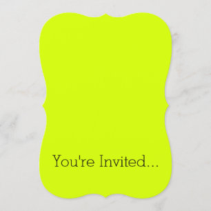 Neon Yellow, High Visibility Chartreuse Invitation