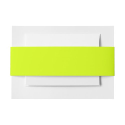 Neon Yellow High Visibility Chartreuse Invitation Belly Band