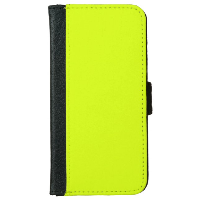 Neon Yellow, High Visibility Chartreuse iPhone Wallet Case (Front)