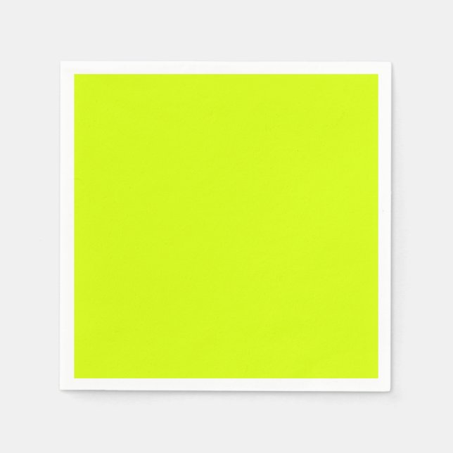 Neon Yellow, High Visibility Chartreuse Napkins (Front)