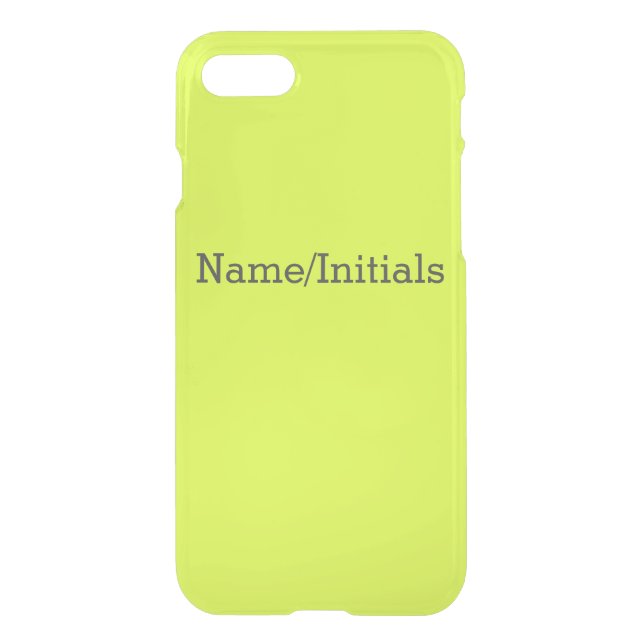Neon Yellow, High Visibility Chartreuse Uncommon iPhone Case (Back)