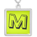 Neon Yellow, High Visibility Pendant Necklace