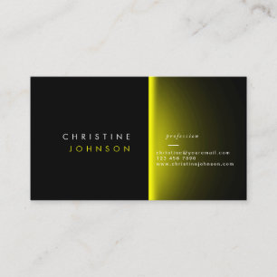 neon yellow on black Business Card