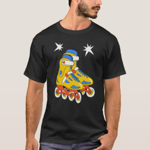 Neon Yellow Roller Skates Pop Art T-Shirt