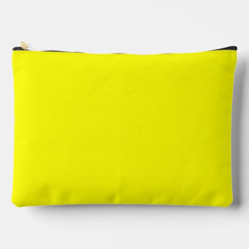 Neon Yellow Solid Color Accessory Pouch